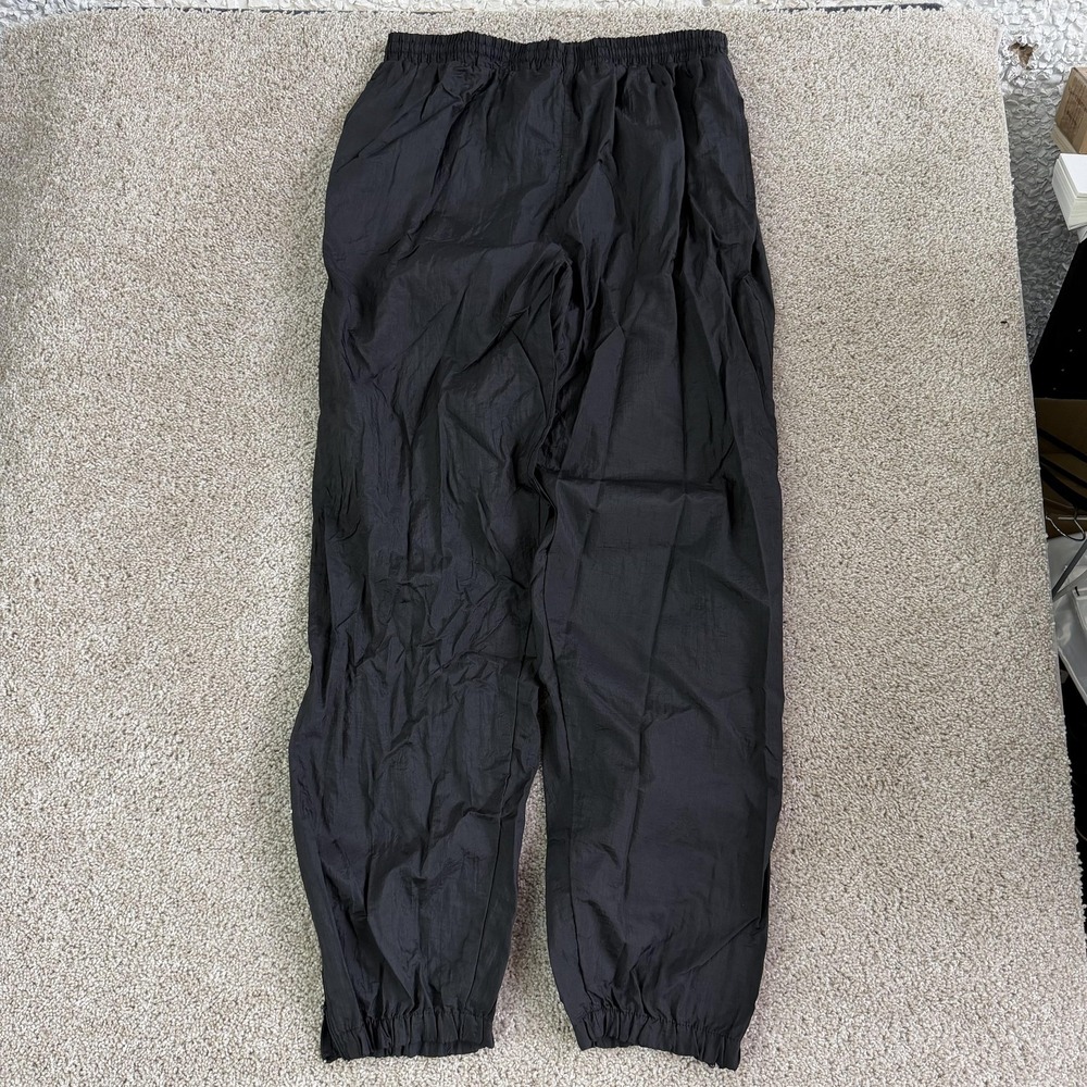 Vintage MacGregor Track Pants Mens XL Black Woven Elastic Waist Pockets Joggers
